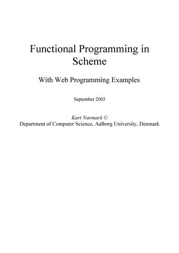 Functional Programming in Scheme