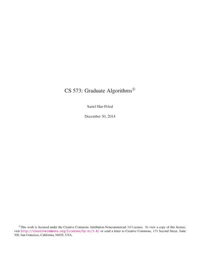 CS 573: Graduate Algorithms