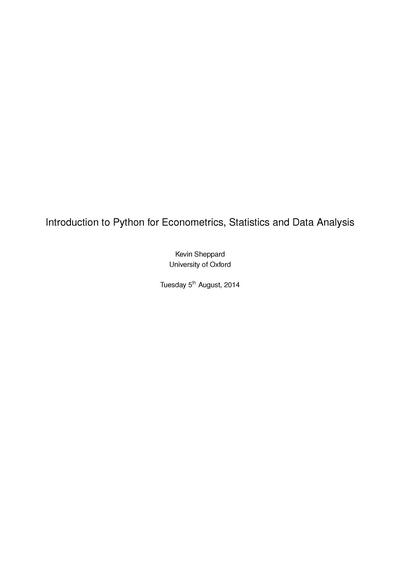 Introduction to Python for Econometrics, Statistics and Numerical Analysis: 3rd Edition, 1st Revision