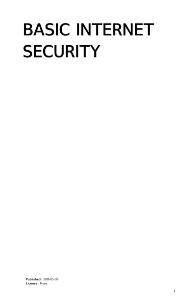 Basic Internet Security
