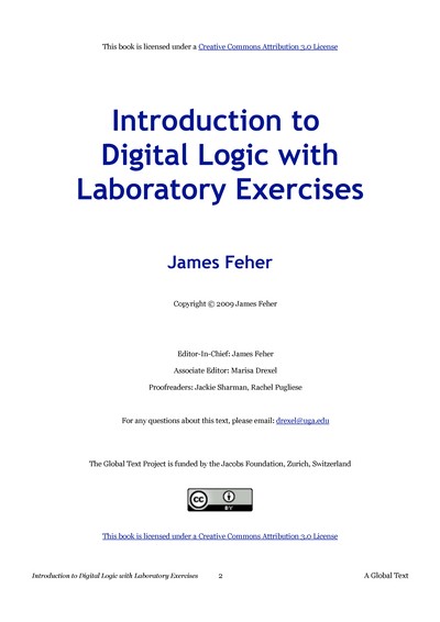 Introduction to Digital Logic with Laboratory Exercises